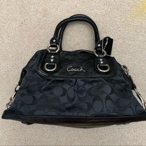COACH Ashley Black Signature Handbag